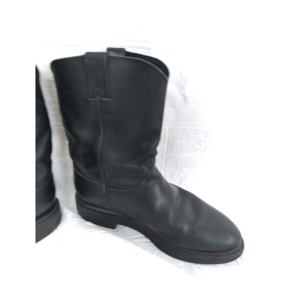 Justin Black Work Boots Measures 10. 5 conductor Oil Resistant READ description main image 12